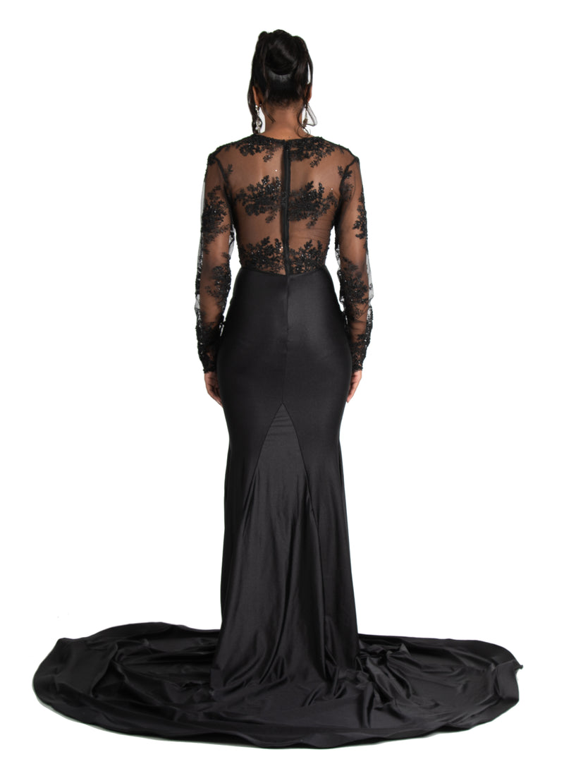 Chris cross beaded spandex dress